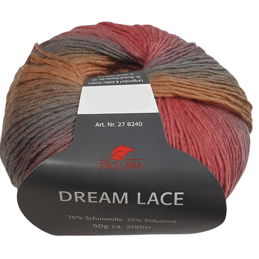 Pro Lana - DREAM LACE - 50g/200m - 183 Braun Bunt