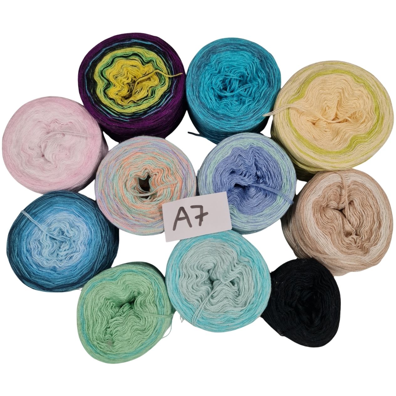 Bobbel-Paket - (A 7 ) - 3+4 fädig-ca.500g - Amigurumi+Mützen