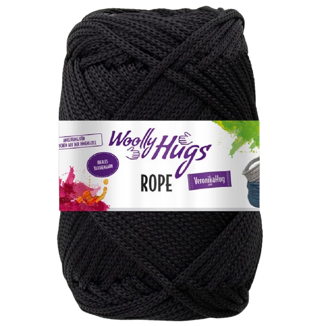 Woolly Hugs - ROPE 200g - 99 Schwarz