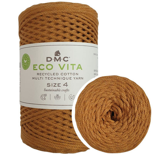 DMC Eco Nova Vita 4 (Einfarbig 250g) - 80% recycelte BW / 20% PES - 092 Curry