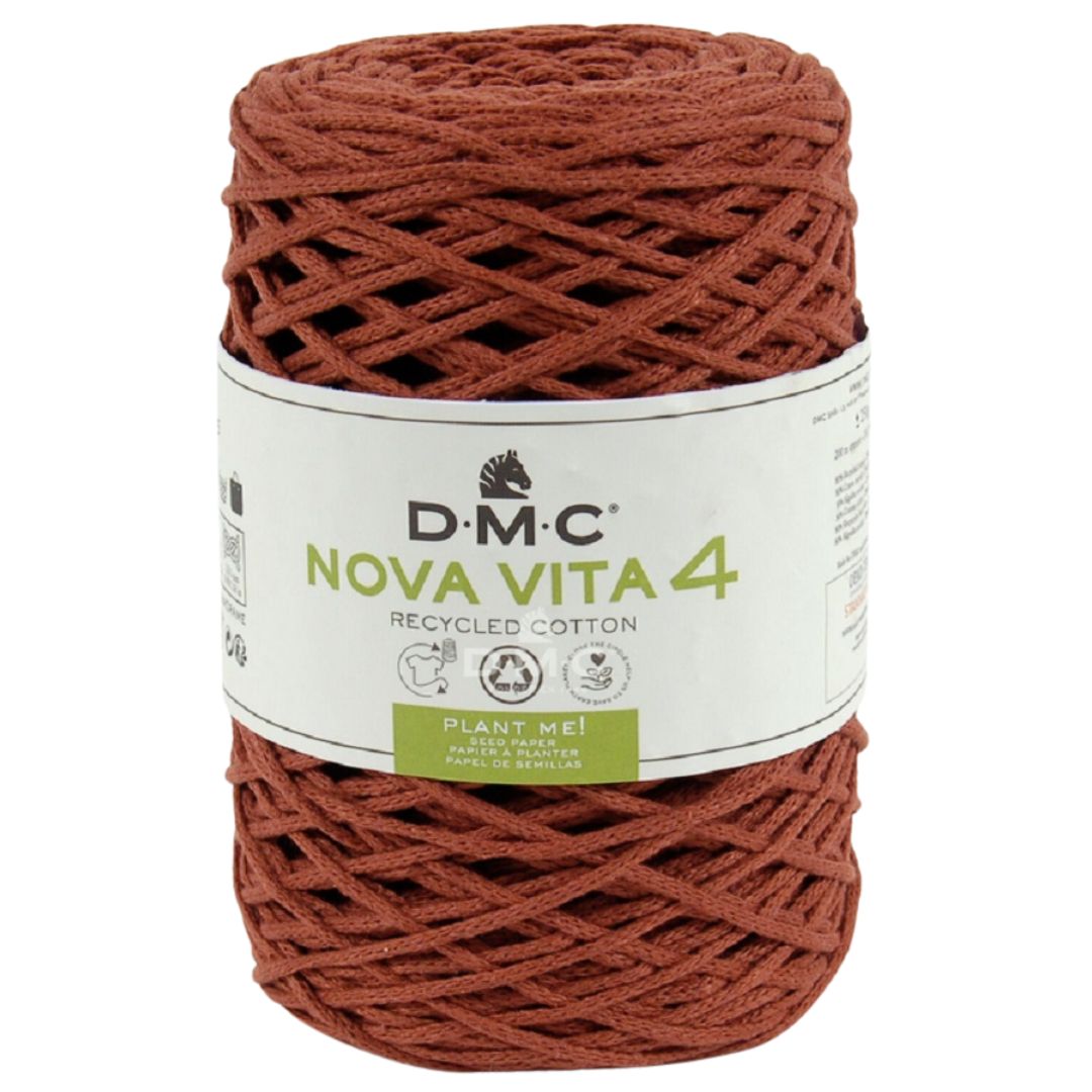 DMC Eco Nova Vita 4 (Einfarbig 250g) - 80% recycelte BW / 20% PES - 105 Kastanie