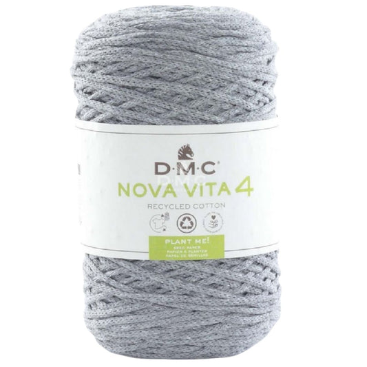 DMC Eco Nova Vita 4 (Einfarbig 250g) - 80% recycelte BW / 20% PES - 111 Grau