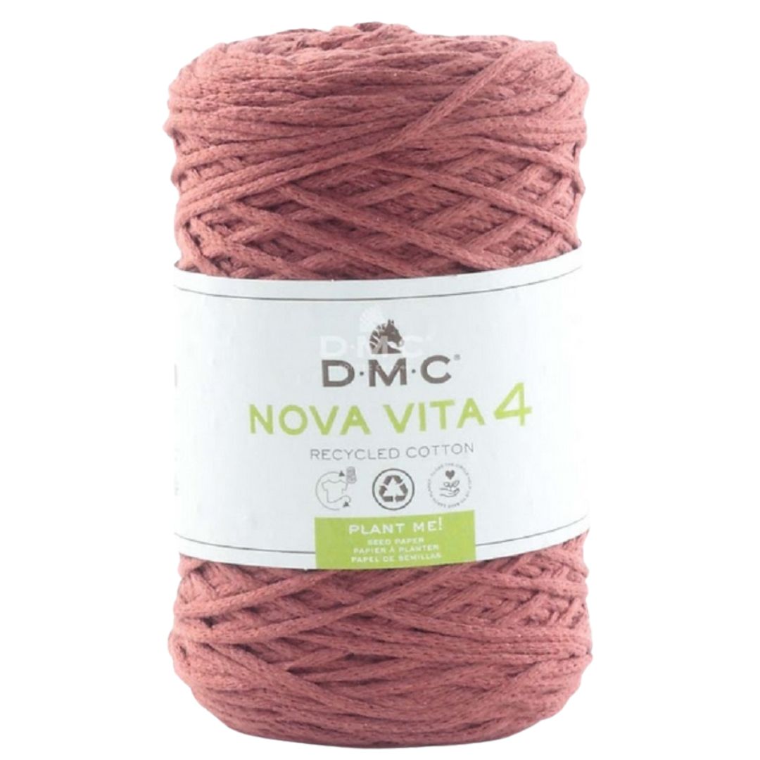 DMC Eco Nova Vita 4 (Einfarbig 250g) - 80% recycelte BW / 20% PES - 04 Phlox