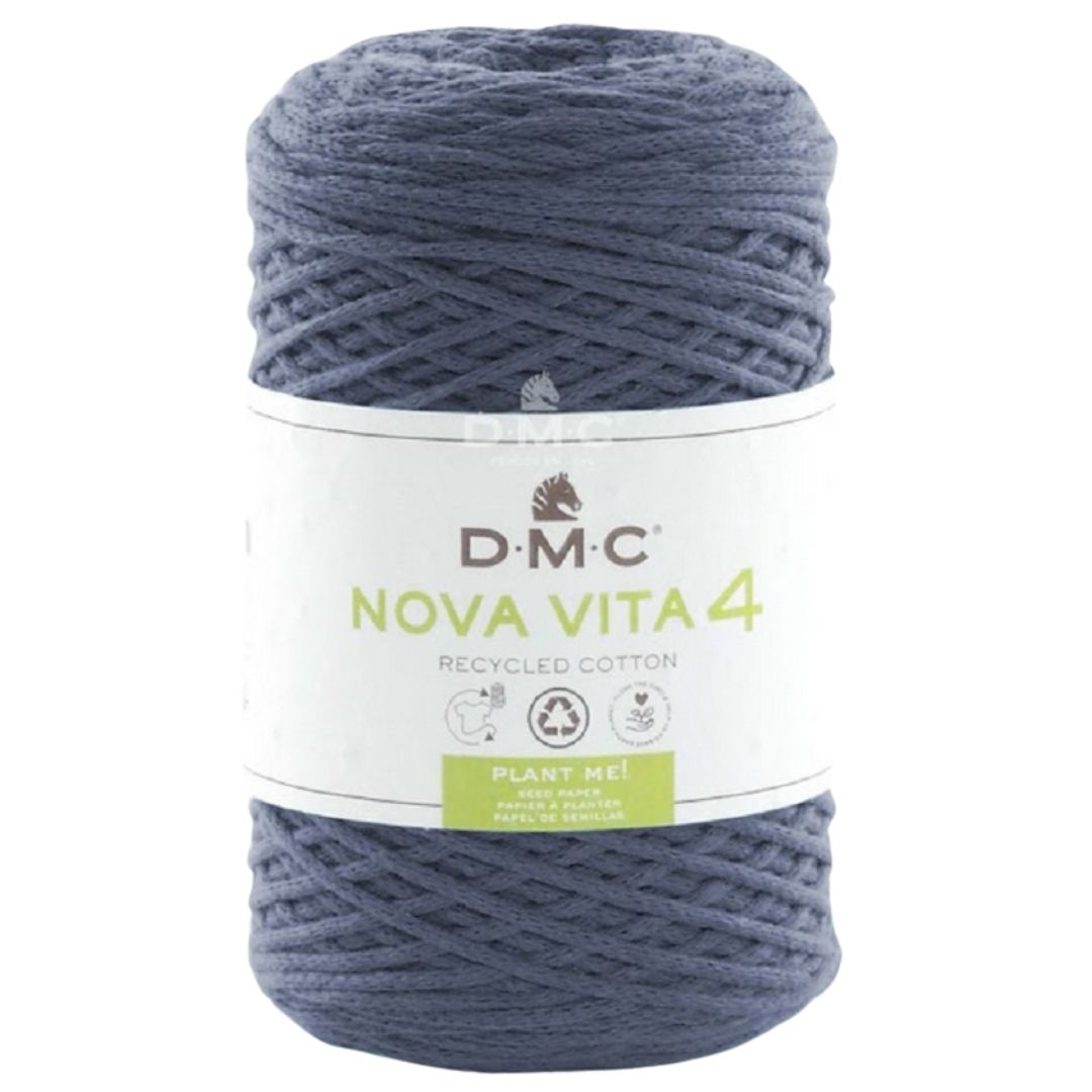 DMC Eco Nova Vita 4 (Einfarbig 250g) - 80% recycelte BW / 20% PES - 077 Dunkelblau