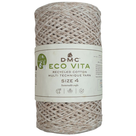 DMC Nova Vita 4 (Multicolor 250g) - 80% recycelte Baumwolle / 20% Polyester - 311 Brown-Beige