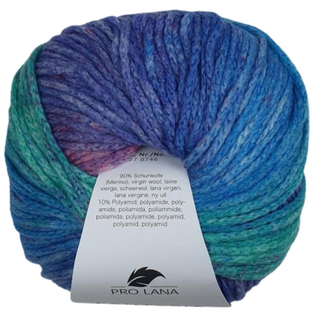Pro Lana - FANTASIA - 50g/120m - Kettgarn mit Farbverlauf - 183 Rosa Lila Grün
