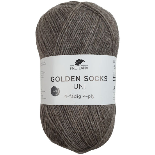Pro Lana - Golden Socks UNI - 100g/420m (4fach) - 430 Braun-mel.