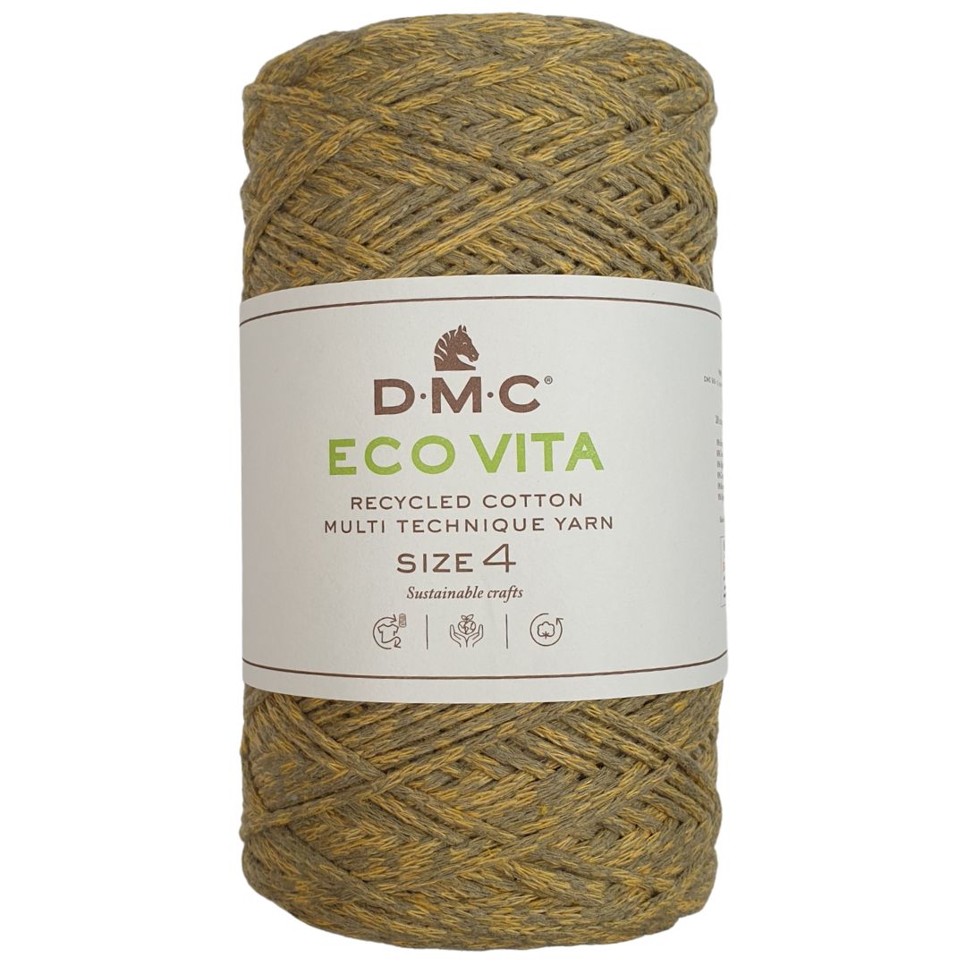 DMC Nova Vita 4 (Multicolor 250g) - 80% recycelte BW / 20% PES - 108 Olive