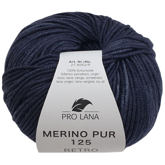 Pro Lana - Merino Pur 125 - RETRO - 50g/125m - 144 Nachtblau