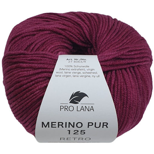 Pro Lana - Merino Pur 125 - RETRO - 50g/125m - 136 Brombeere
