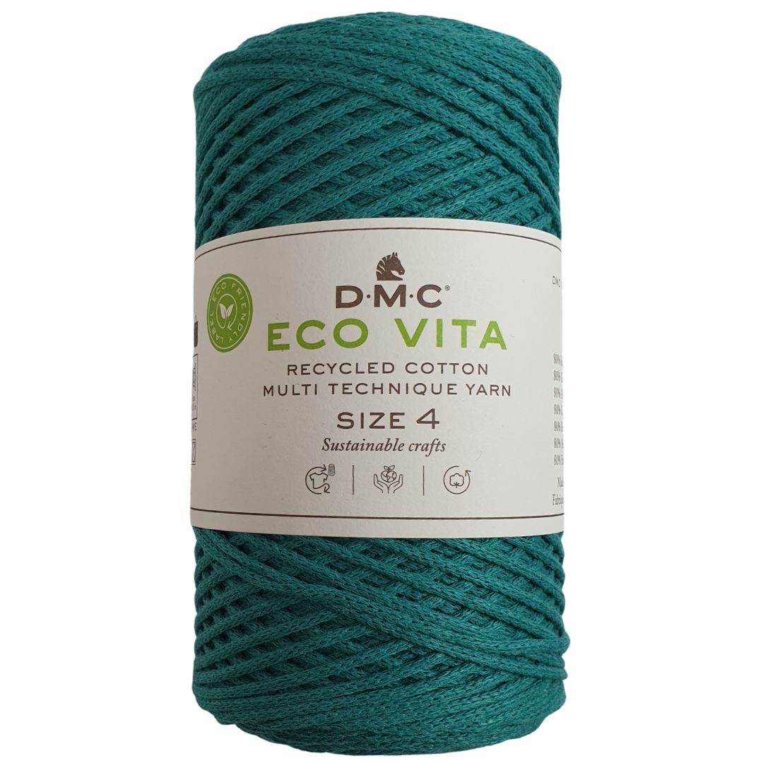 DMC Eco Nova Vita 4 (Einfarbig 250g) - 80% recycelte BW / 20% PES - 083 Oceangrün