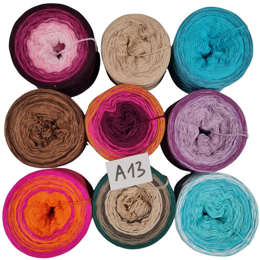 Bobbel-Paket - (A 13 ) - 3+4 fädig-ca. 840g - Mützen+Patchwork