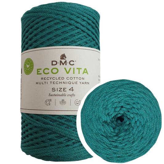 DMC Eco Nova Vita 4 (Einfarbig 250g) - 80% recycelte BW / 20% PES - 089 Oceangrün