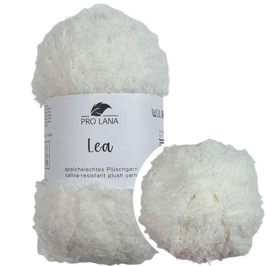 Pro Lana - LEA - 25g/90m - Plüschgarn (speichelecht) - 01 Weiß
