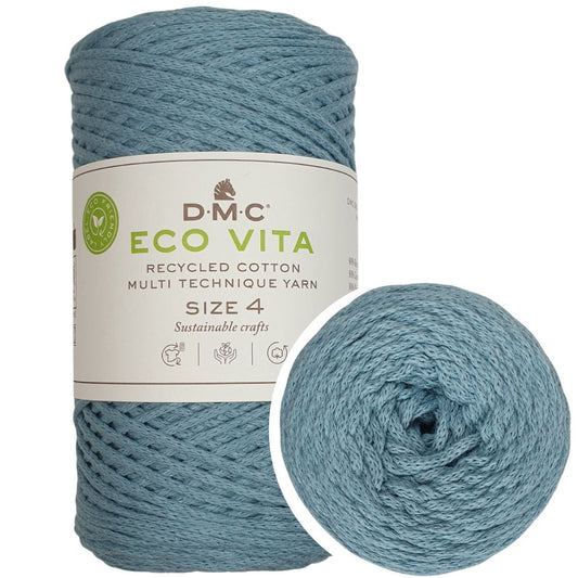 DMC Eco Nova Vita 4 (Einfarbig 250g) - 80% recycelte BW / 20% PES - 07 Hellblau