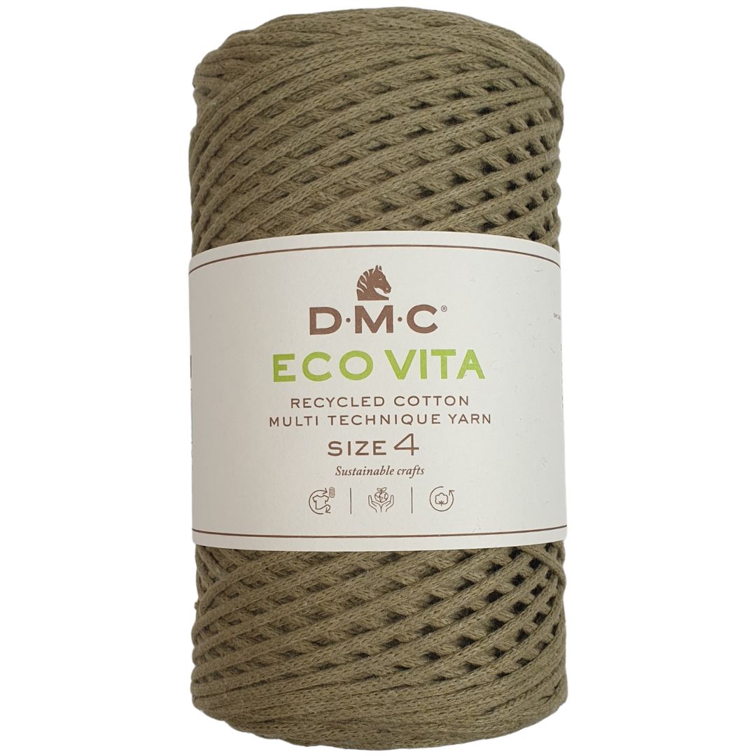 DMC Eco Nova Vita 4 (Einfarbig 250g) - 80% recycelte BW / 20% PES - 08 Grün