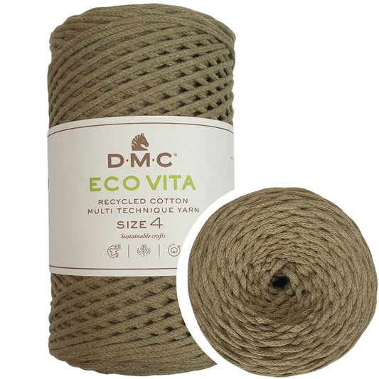 DMC Eco Nova Vita 4 (Einfarbig 250g) - 80% recycelte BW / 20% PES - 08 Grün