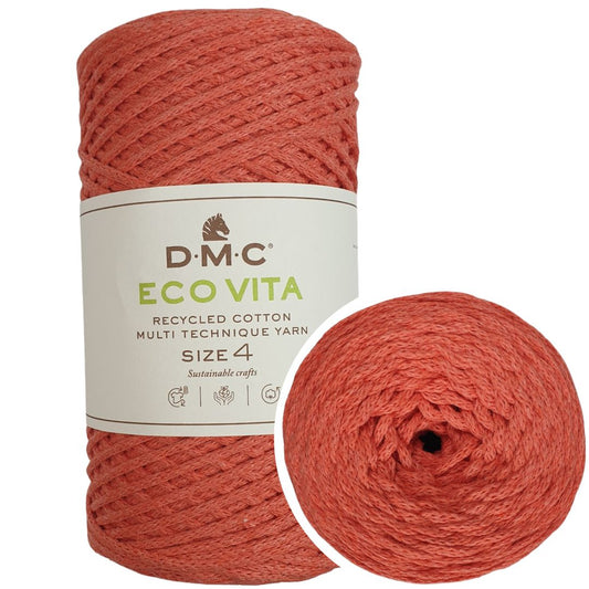 DMC Eco Nova Vita 4 (Einfarbig 250g) - 80% recycelte BW / 20% PES - Hummer