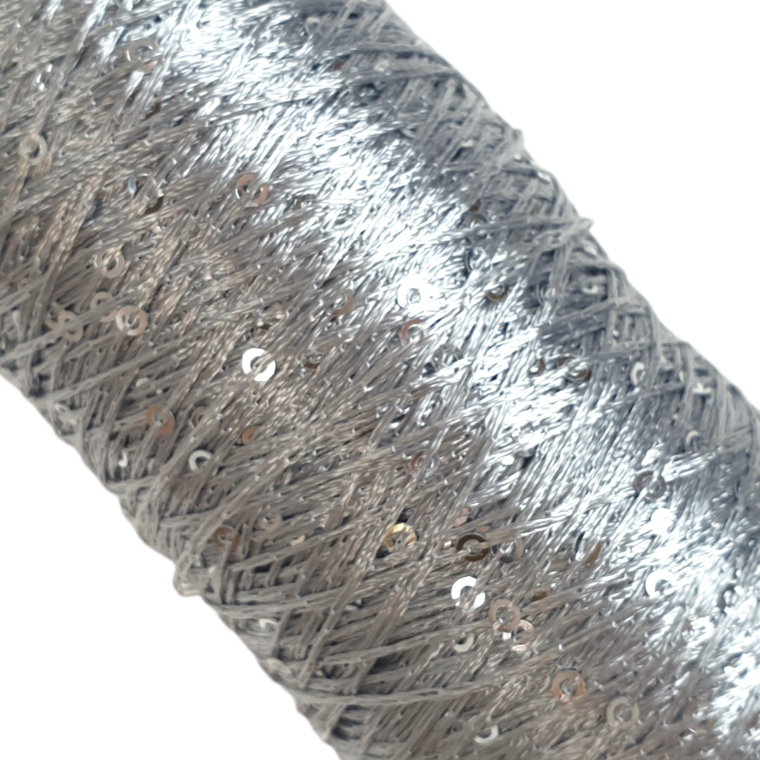 Paillettengarn - Silber - (BG38)