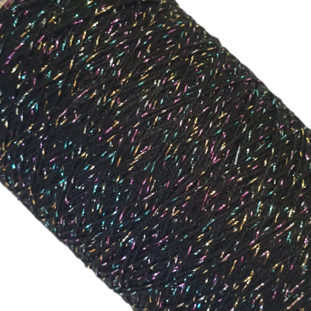 Contessa Lux -Glitzergarn - Schwarz-Multi - (BG50)