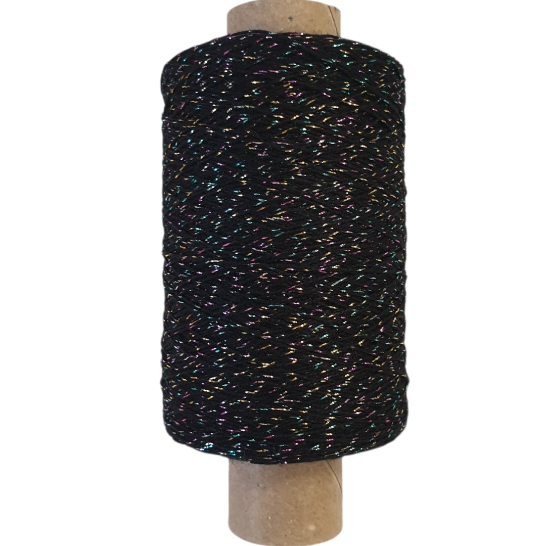Contessa Lux -Glitzergarn - Schwarz-Multi - (BG50)