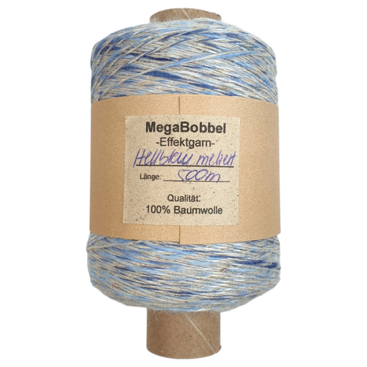 Effektgarn - Hellblau meliert - (BG54L) - 500m