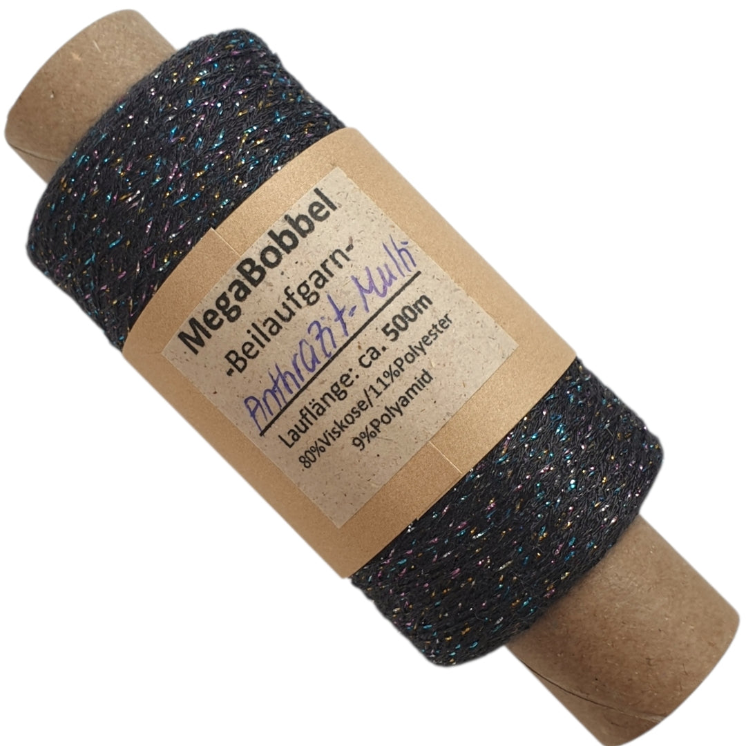 Contessa Lux -Glitzergarn - Anthrazit-Multi - (BG62)