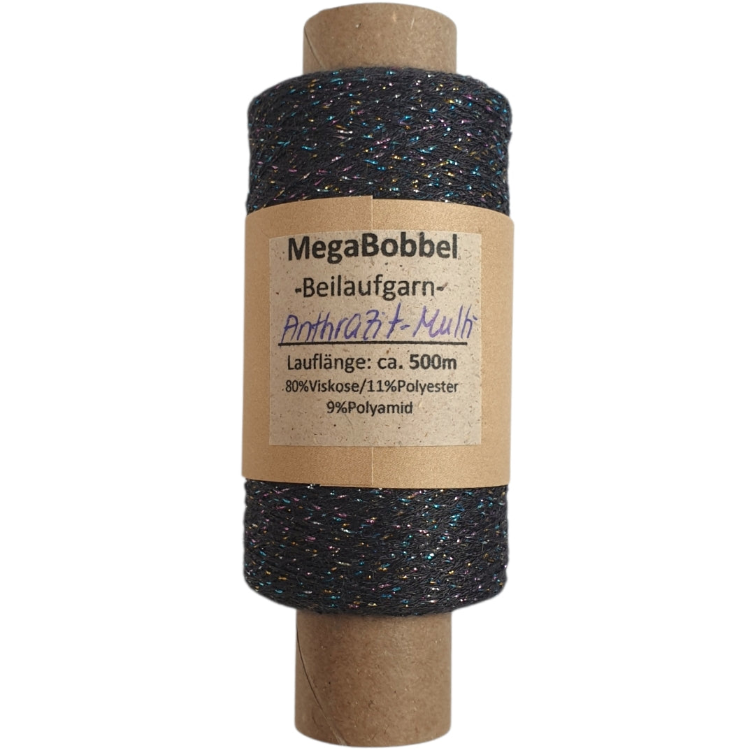 Contessa Lux -Glitzergarn - Anthrazit-Multi - (BG62)