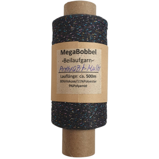 Contessa Lux -Glitzergarn - Anthrazit-Multi - (BG62) - 500m