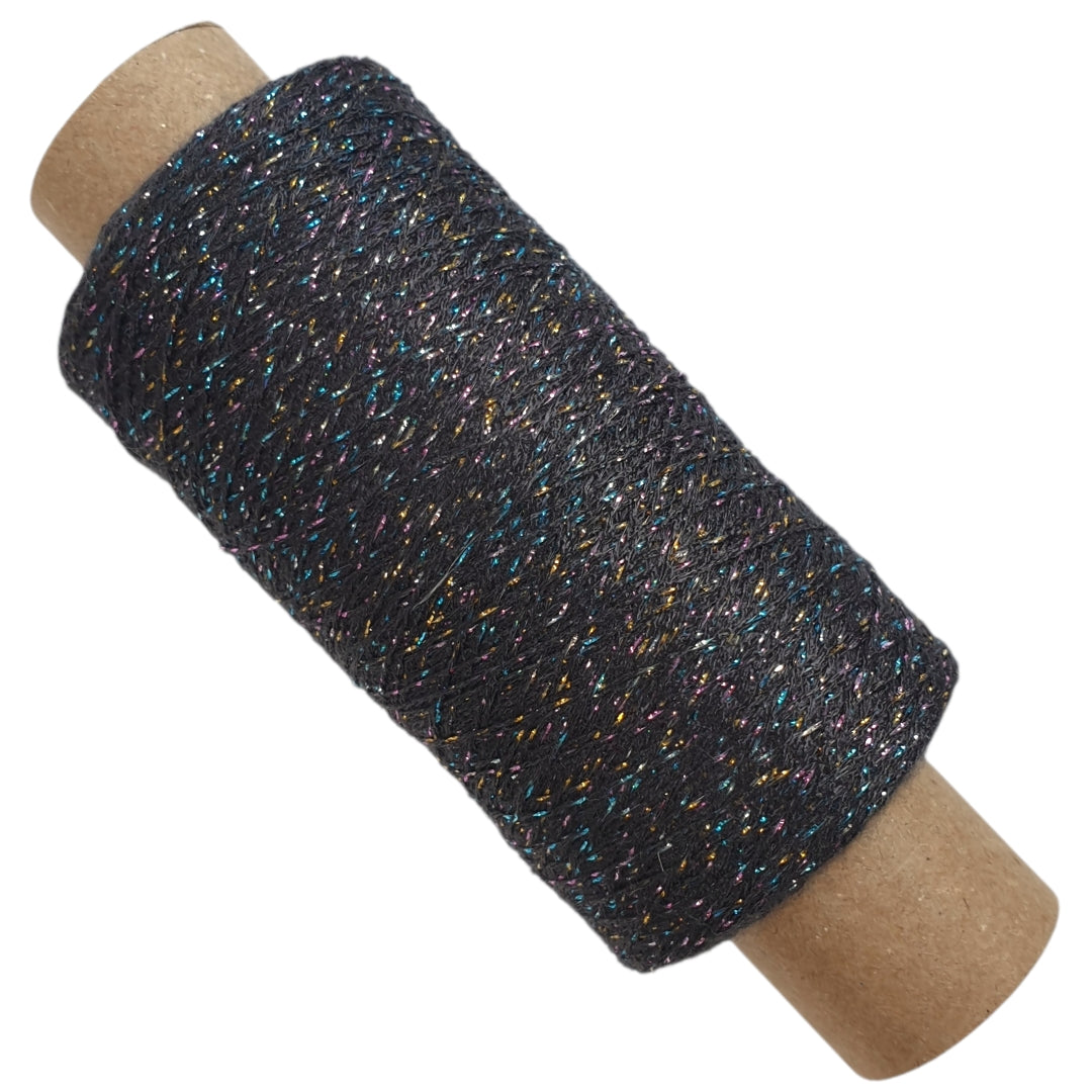 Contessa Lux -Glitzergarn - Anthrazit-Multi - (BG62)
