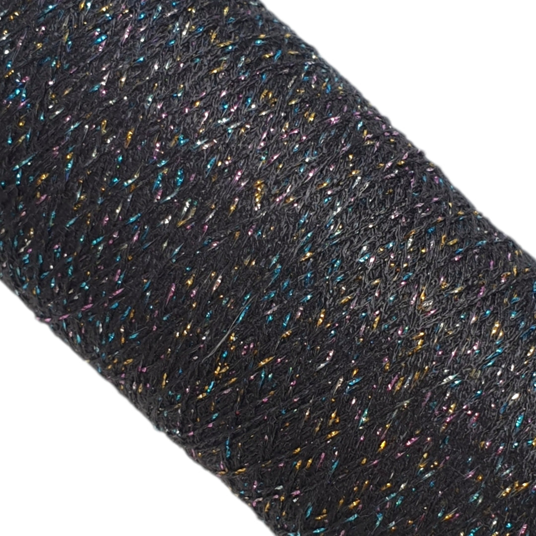 Contessa Lux -Glitzergarn - Anthrazit-Multi - (BG62)