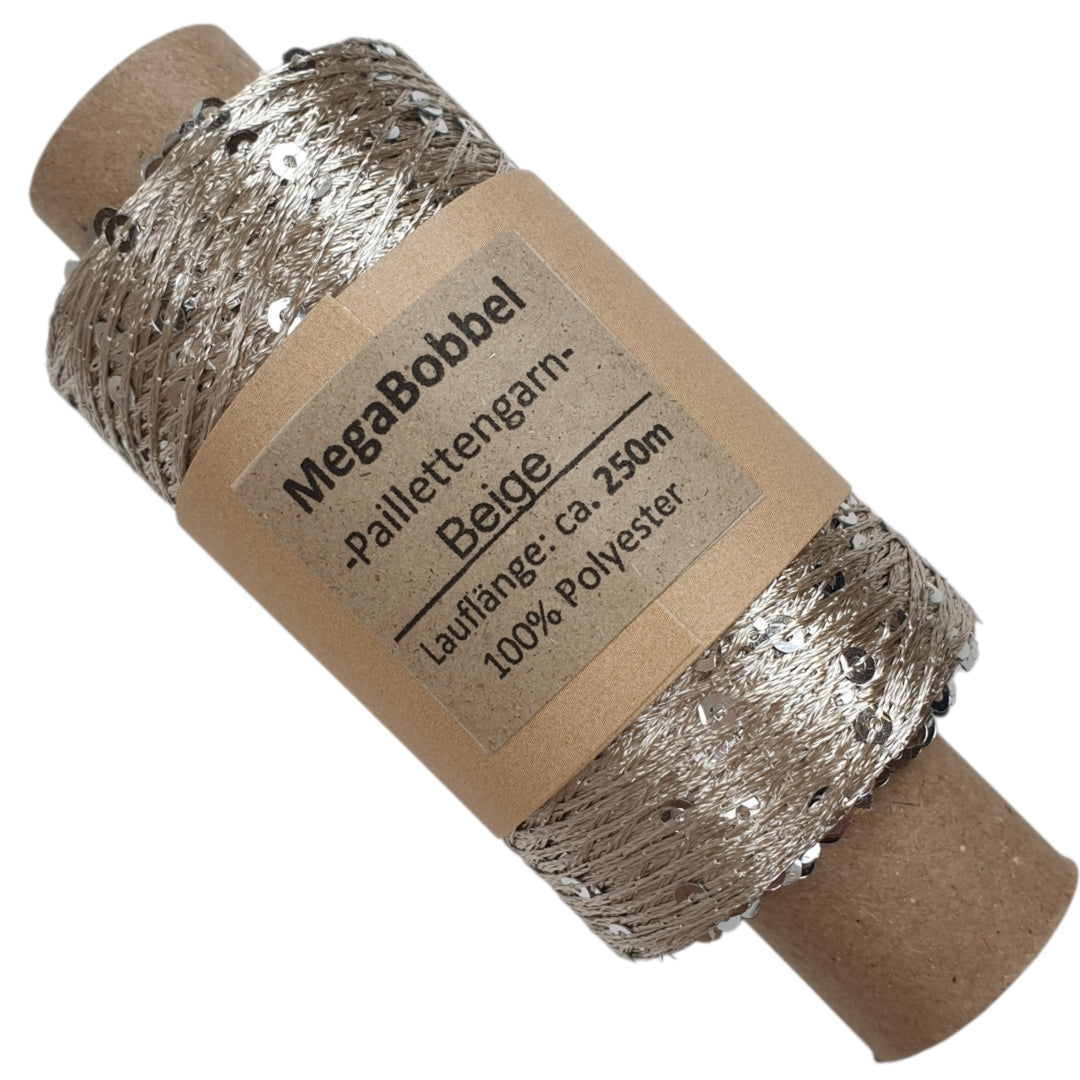 Paillettengarn - Beige - (BG67)