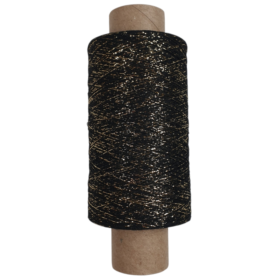 Lunar - Glitzergarn - Schwarz-Gold - (BG) - 1000m