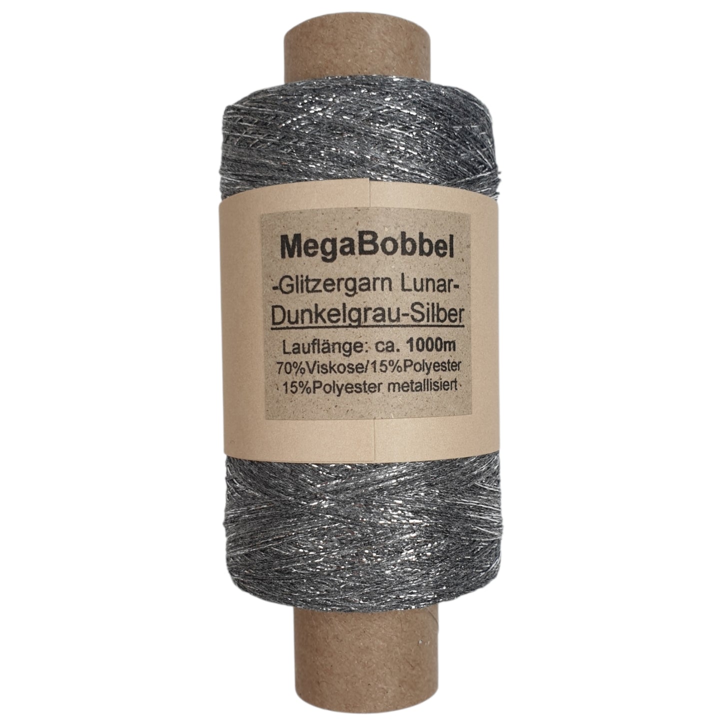 Lunar - Glitzergarn - Dunkelgrau-Silber- (BG) - 1000m