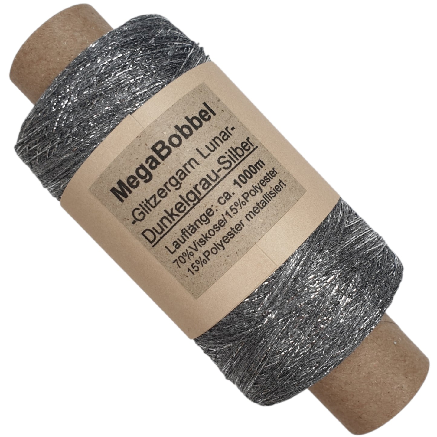 Lunar - Glitzergarn - Dunkelgrau-Silber- (BG) - 1000m