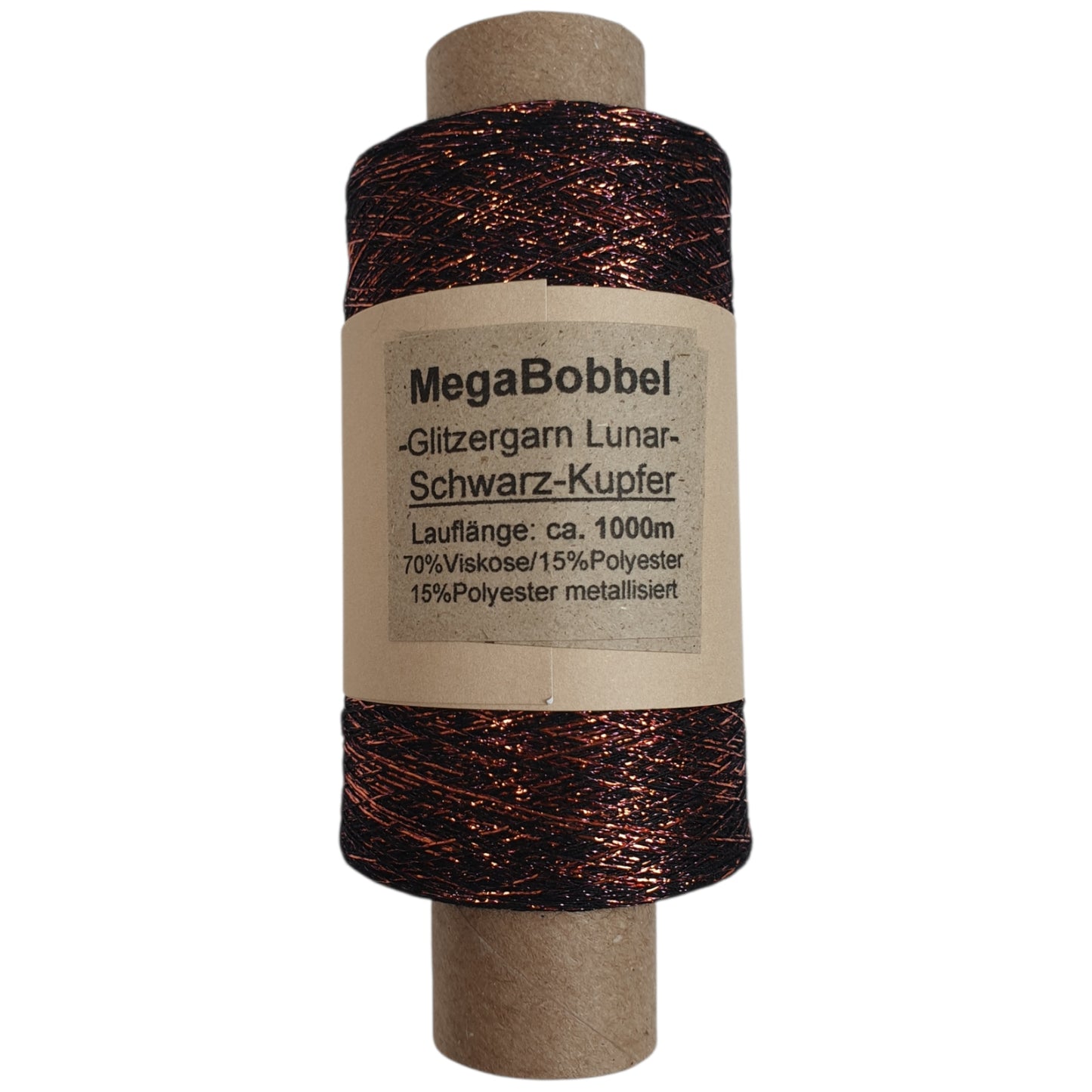 Lunar - Glitzergarn - Schwarz-Kupfer- (BG) - 1000m