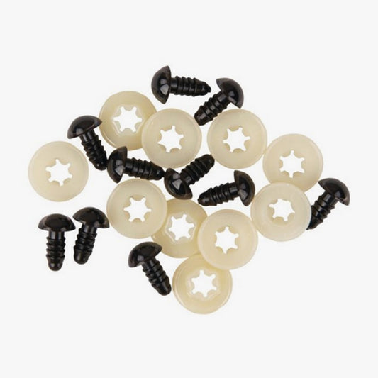 Plastik-Tieraugen - dunkelbraun (10Stk/Beutel)