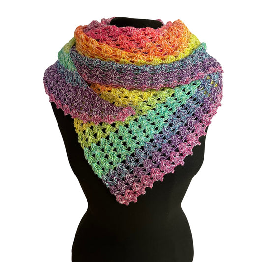 Häkelanleitung - Asymmetrisches Tuch "Muschelgarten"