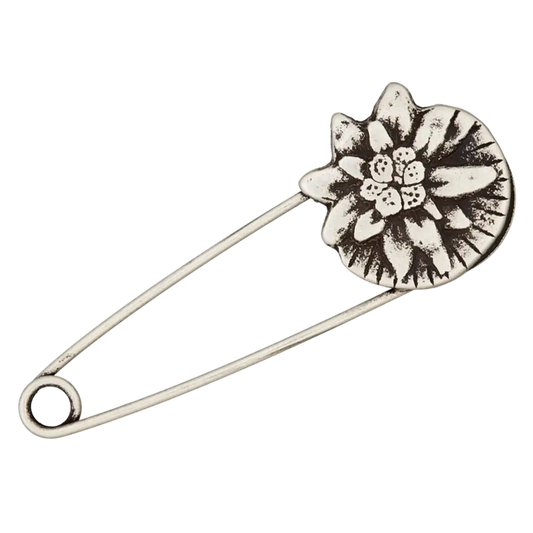 Prym Kiltnadel - 75mm - Edelweiß altsilber