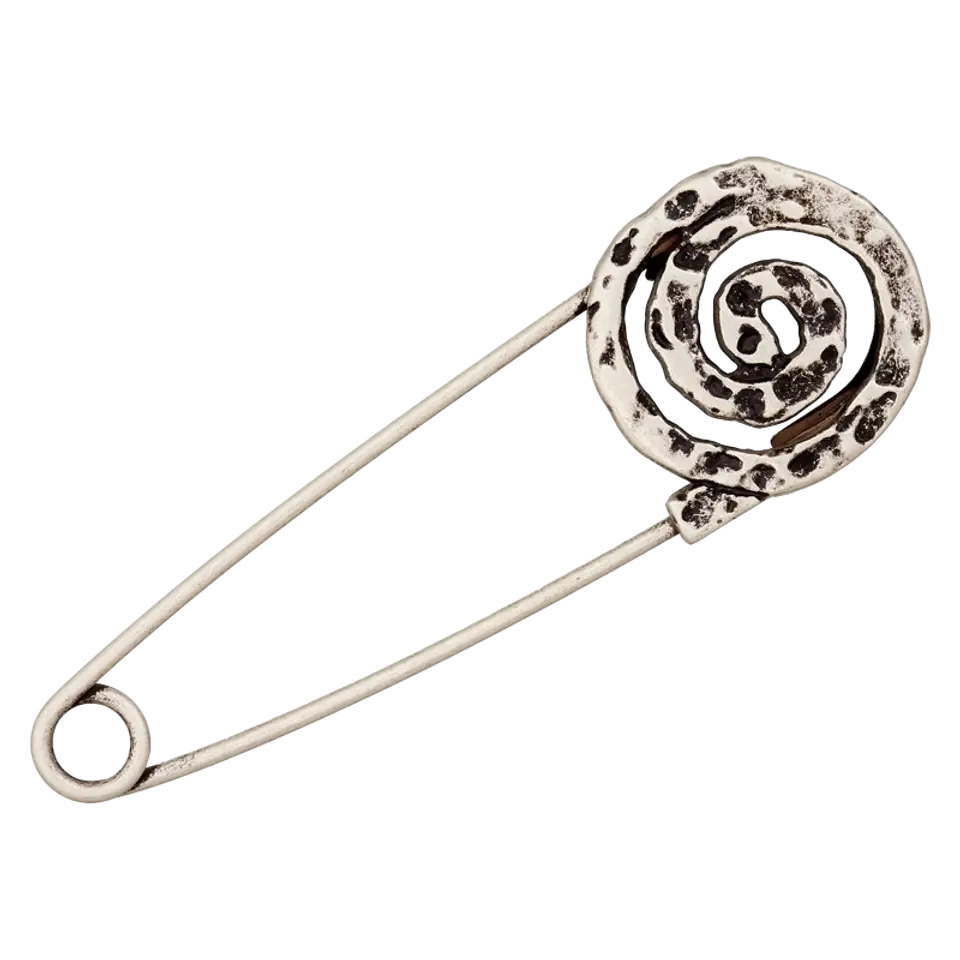 Prym Kiltnadel - 75mm - altsilber (Spirale gemustert)