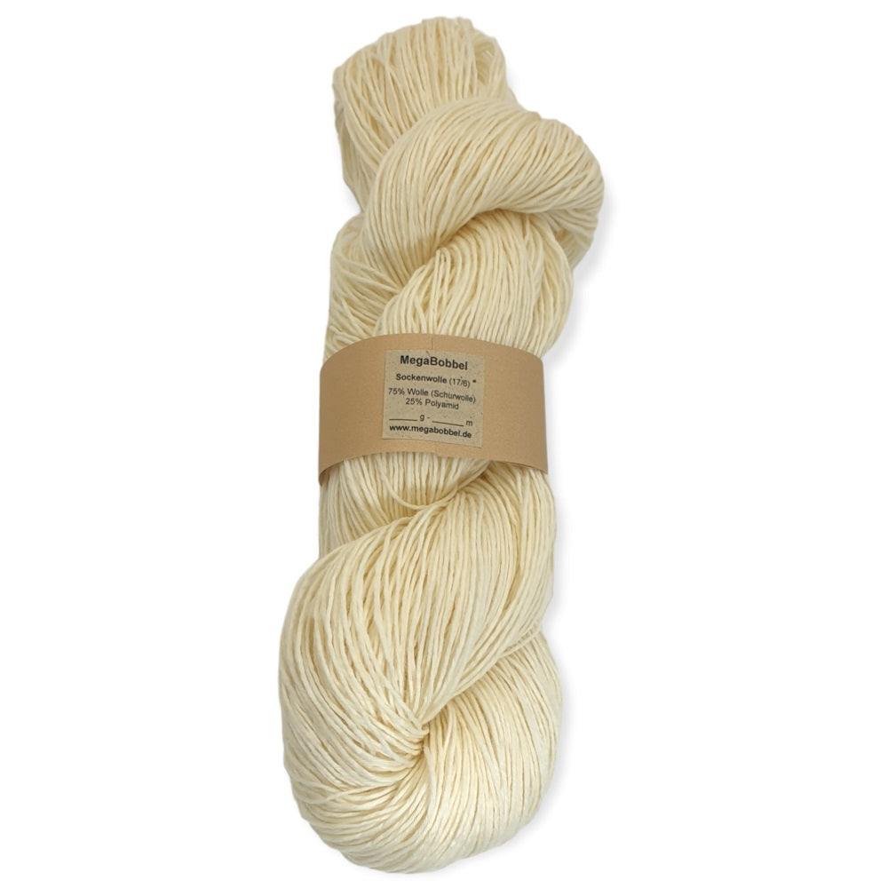 (3) Roh- / Sockenwolle - 75% Wolle / 25% Polyamid (6fädig-17/6)