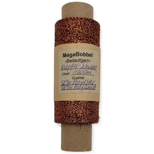Glitzergarn - Kupfer-Schwarz - (BG22) - 1000m