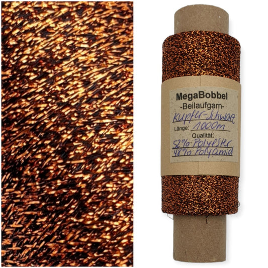 Glitzergarn - Kupfer-Schwarz - (BG22)