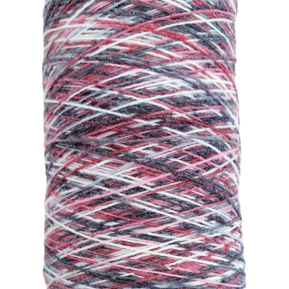 Effektgarn - Weiß-Rot-Grau - (BG35)