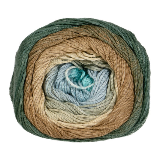 Pro Lana - 1-2-3 IDEEN Farbverlaufsgarn - 17 grün/beige - 100% Baumwolle