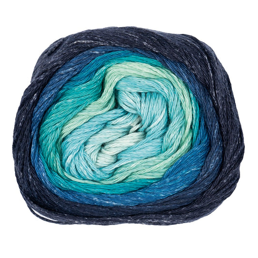 Pro Lana - 1-2-3 IDEEN Farbverlaufsgarn - 30 türkis/d.blau- 100% Baumwolle