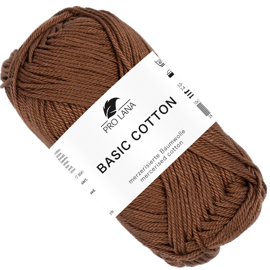 Pro Lana - Basic cotton - 50g/125m - 109 Mittelbraun