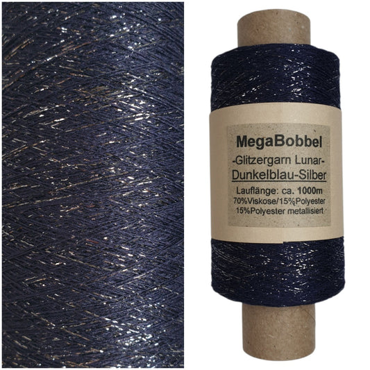 Lunar - Glitzergarn - Dunkelblau-Blau - (BG) - 1000m