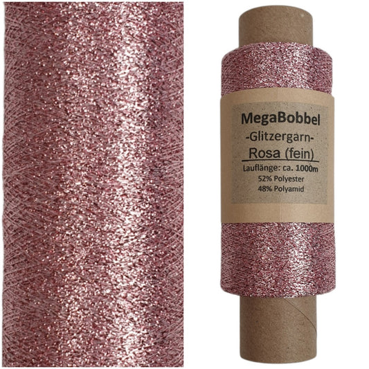Glitzergarn - Rosa (fein) - (BG47R) - 1000m