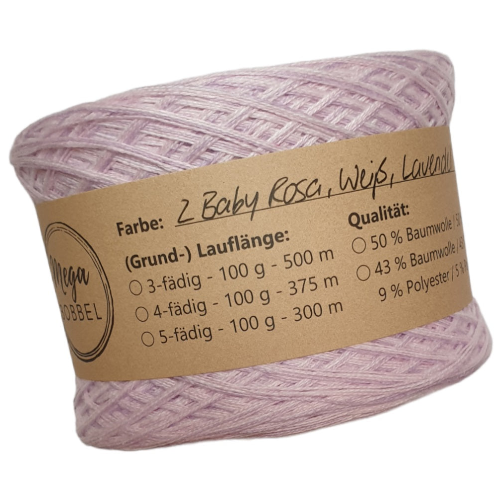 2 Baby Rosa-Weiß-Lavendel (OV11)